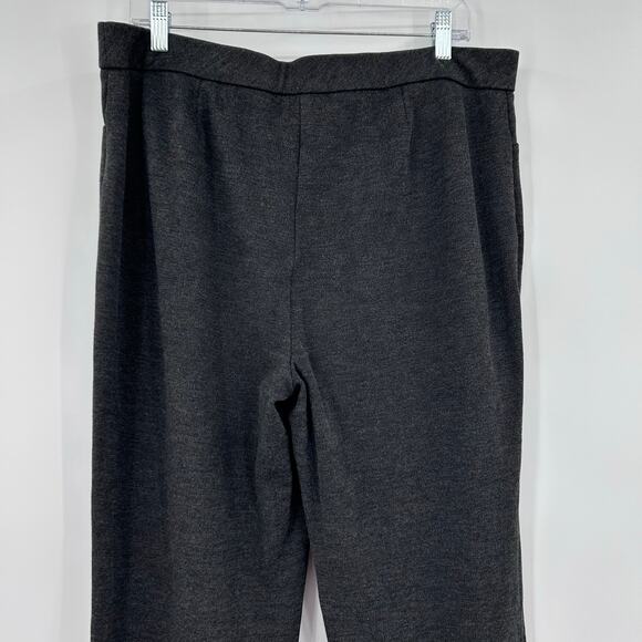 J Jill Ponte Welt-pockets Slim-leg Pants Dark Charcoal Gray Womens Size Large - Picture 10 of 11